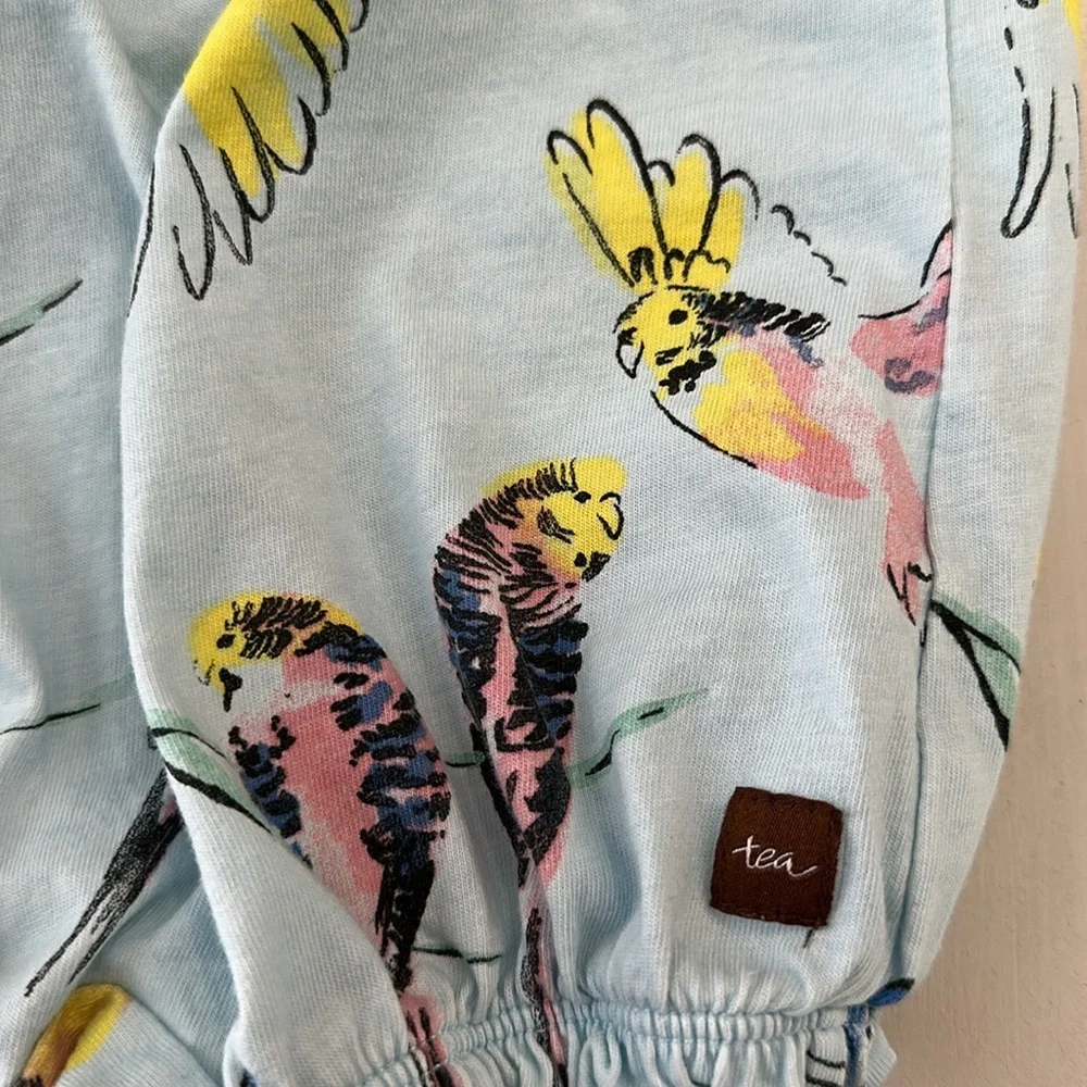 Tea Collection Parakeet Cross-back Romper